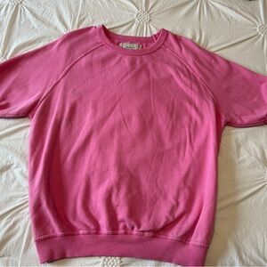 Urban Outfitters BDG Pink Short Sleeve Crewneck Sweatshirt